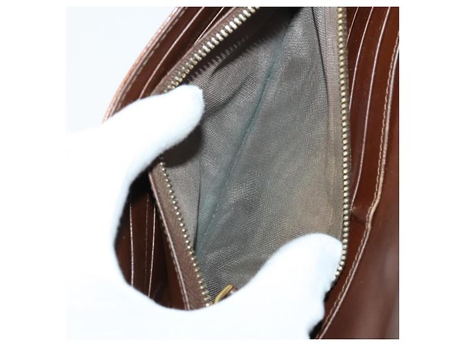 Portafoglio Miu Miu in pelle 2 pezzi marrone verde Auth BA11023 - vista 9