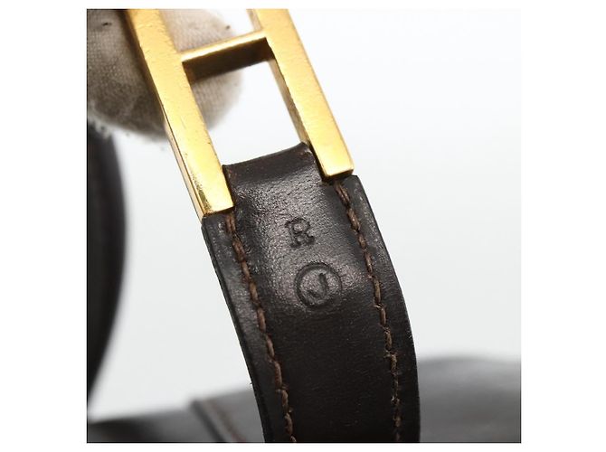 Hermès HERMES Borsa a Mano Drag 30 in Pelle di Vitello Marrone Scuro Oro CC Auth fm5258A D'oro - vista 22