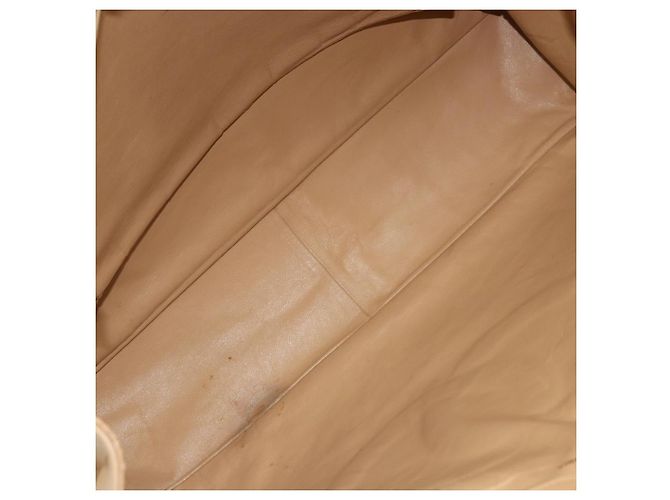 CHANEL Borsa Tote in Pelle Beige Oro CC Auth bs32770 D'oro - vista 11