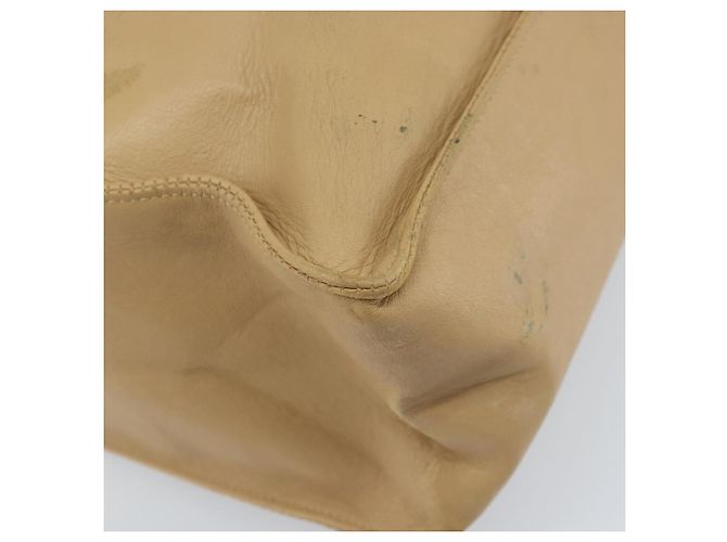 CHANEL Borsa Tote in Pelle Beige Oro CC Auth bs32770 D'oro - vista 16