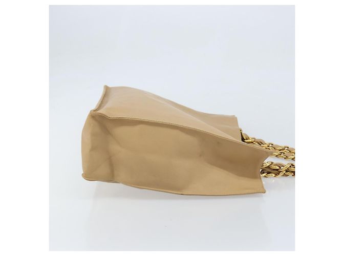 CHANEL Borsa Tote in Pelle Beige Oro CC Auth bs32770 D'oro - vista 3