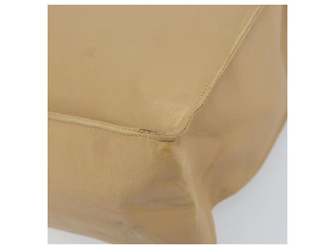 CHANEL Borsa Tote in Pelle Beige Oro CC Auth bs32770 D'oro - vista 9