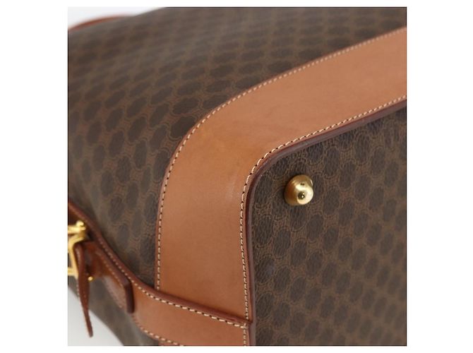 Céline Bolsa de mão em lona Macadam CELINE em couro PVC marrom e dourado Auth 173794 - vista 14
