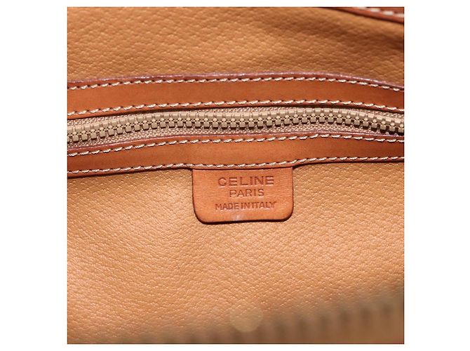 Céline Bolsa de mão em lona Macadam CELINE em couro PVC marrom e dourado Auth 173794 - vista 17