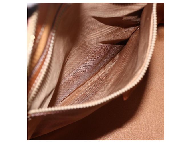 Céline Bolsa de mão em lona Macadam CELINE em couro PVC marrom e dourado Auth 173794 - vista 21