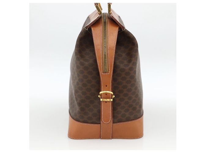 Céline Bolsa de mão em lona Macadam CELINE em couro PVC marrom e dourado Auth 173794 - vista 3