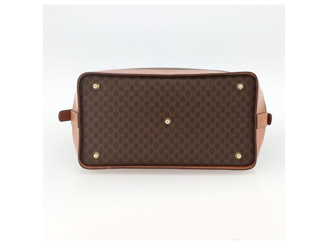 Céline Bolsa de mão em lona Macadam CELINE em couro PVC marrom e dourado Auth 173794 - vista 5