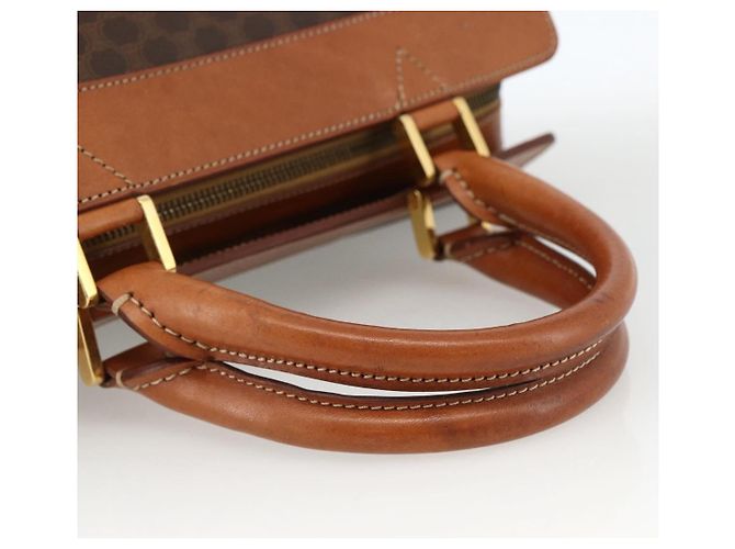 Céline Bolsa de mão em lona Macadam CELINE em couro PVC marrom e dourado Auth 173794 - vista 7
