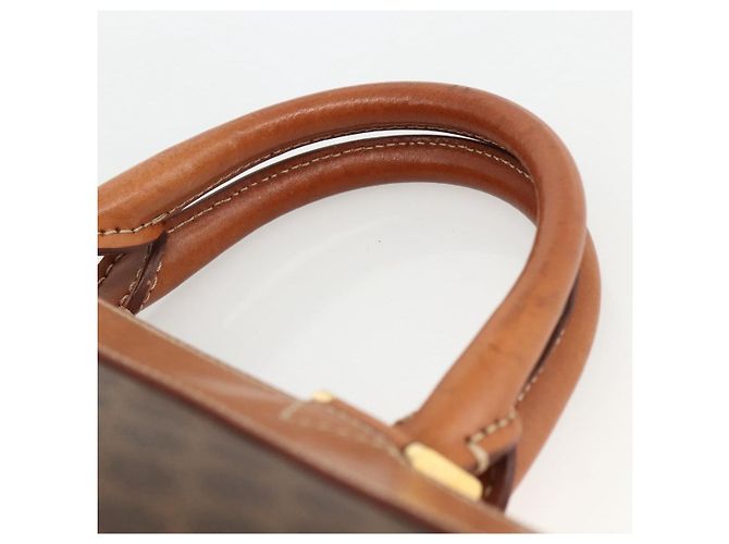 Céline Bolsa de mão em lona Macadam CELINE em couro PVC marrom e dourado Auth 173794 - vista 8