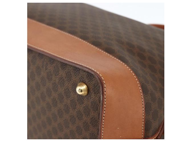 Céline Bolsa de mão em lona Macadam CELINE em couro PVC marrom e dourado Auth 173794 - vista 9