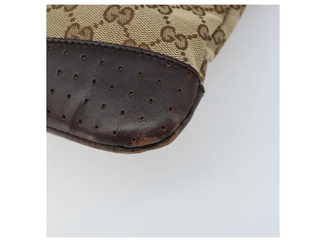 Borsa a Spalla GG Canvas Gucci Beige Argento 145857 Auth ka2886 - vista 12