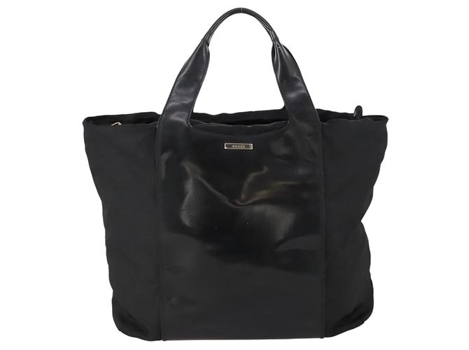 Borsa Boston GUCCI in nylon nero argento 019 2855 0530 508 Auth bs33595 - vista 13