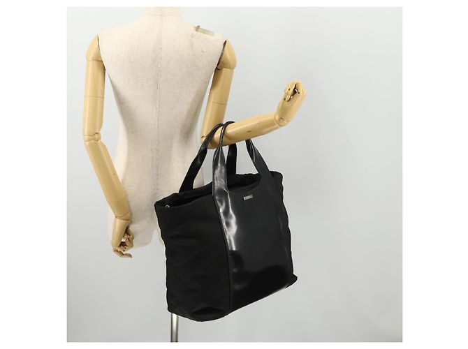 Borsa Boston GUCCI in nylon nero argento 019 2855 0530 508 Auth bs33595 - vista 23