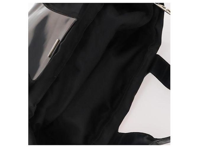 Borsa Boston GUCCI in nylon nero argento 019 2855 0530 508 Auth bs33595 - vista 6