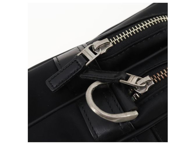 Borsa da lavoro BURBERRY in nylon nero e argento Auth ti3655 - vista 11