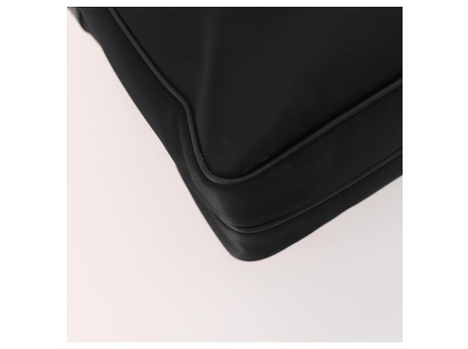 Borsa da lavoro BURBERRY in nylon nero e argento Auth ti3655 - vista 16