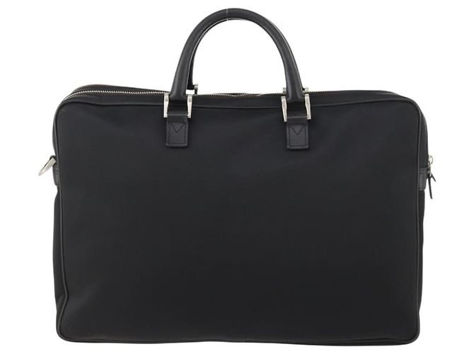 Borsa da lavoro BURBERRY in nylon nero e argento Auth ti3655 - vista 2