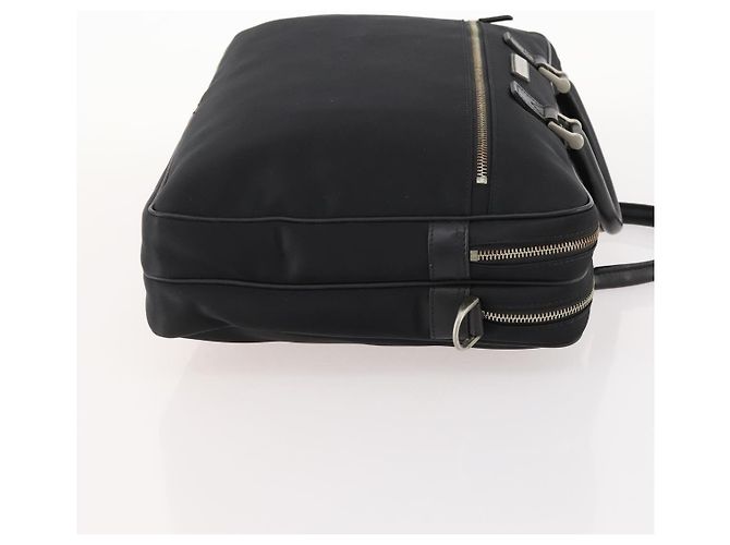 Borsa da lavoro BURBERRY in nylon nero e argento Auth ti3655 - vista 3