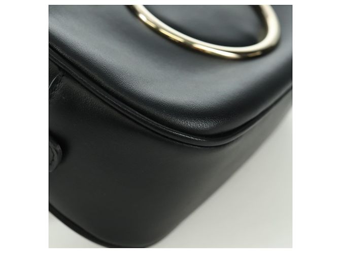 Borsa a vita Gancini in pelle nera e oro Auth ARZ136V di Salvatore Ferragamo - vista 15