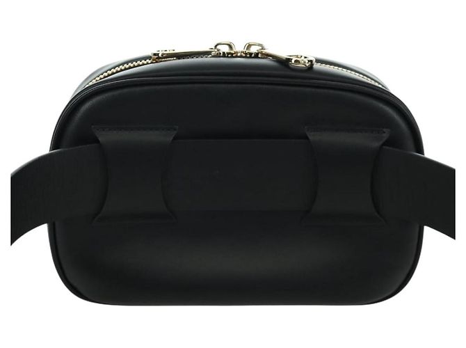 Borsa a vita Gancini in pelle nera e oro Auth ARZ136V di Salvatore Ferragamo - vista 2