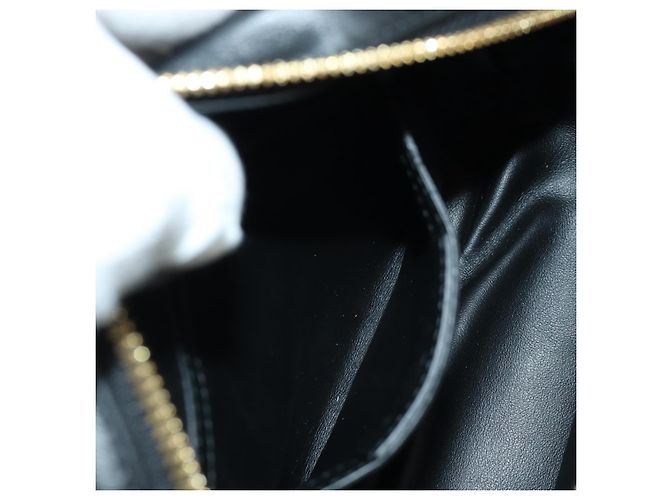 Borsa a vita Gancini in pelle nera e oro Auth ARZ136V di Salvatore Ferragamo - vista 23