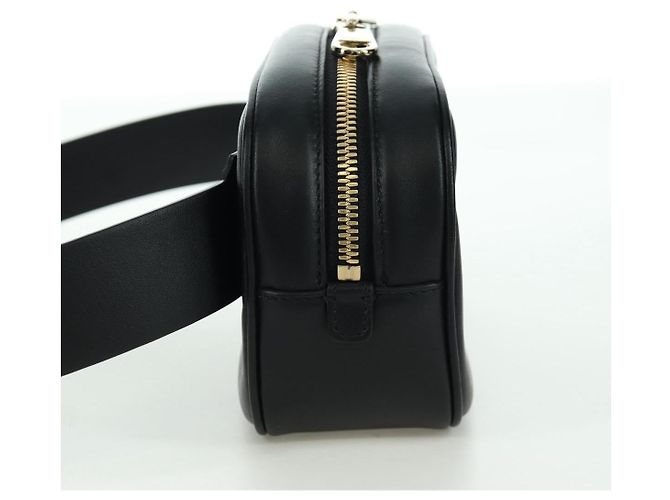 Borsa a vita Gancini in pelle nera e oro Auth ARZ136V di Salvatore Ferragamo - vista 4