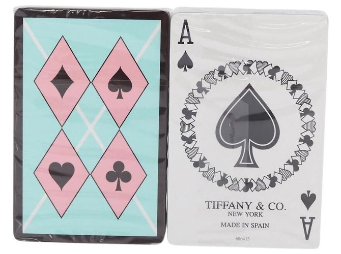 Autre Marque Jeu de cartes TIFFANY&Co. 2 ensembles Vert Rose Auth LNZ443V - vue 2