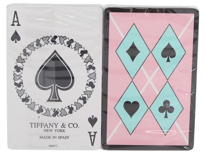Autre Marque Jeu de cartes TIFFANY&Co. 2 ensembles Vert Rose Auth LNZ443V - vue 3