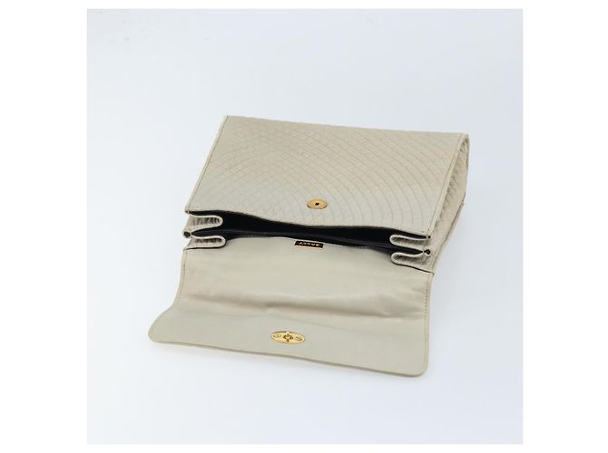 BALLY Borsa a mano in pelle avorio dorato Auth BA10961 D'oro Crudo - vista 10