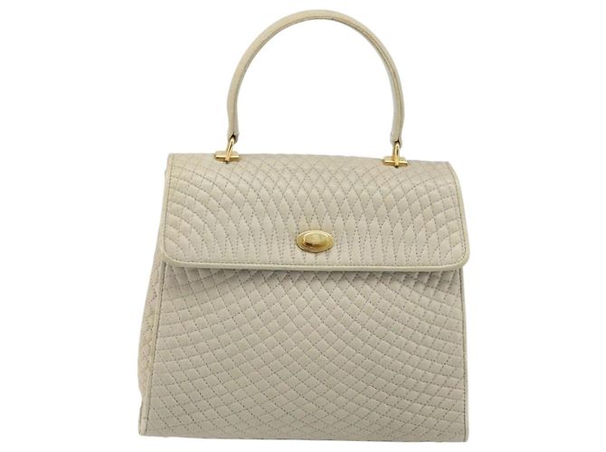 BALLY Borsa a mano in pelle avorio dorato Auth BA10961 D'oro Crudo - vista 13