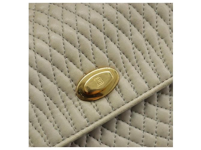 BALLY Borsa a mano in pelle avorio dorato Auth BA10961 D'oro Crudo - vista 17