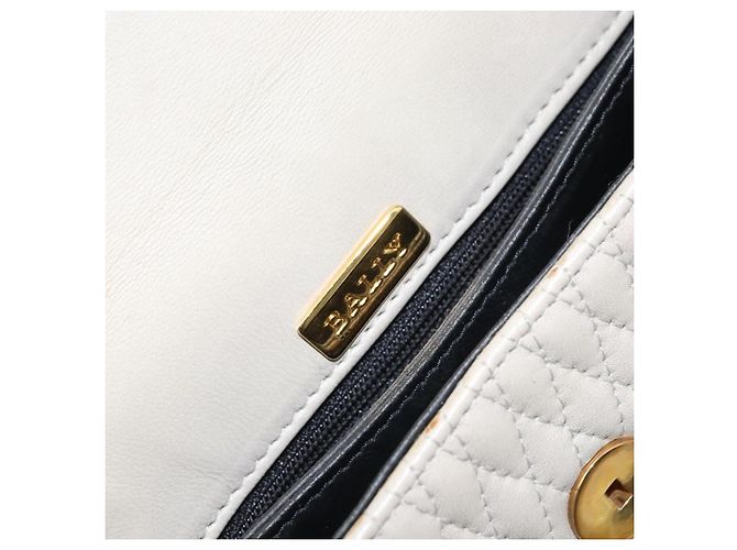 BALLY Borsa a mano in pelle avorio dorato Auth BA10961 D'oro Crudo - vista 18
