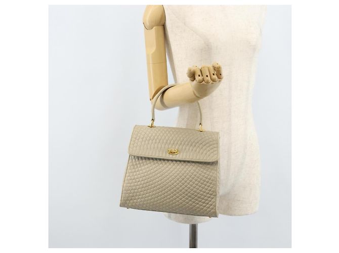 BALLY Borsa a mano in pelle avorio dorato Auth BA10961 D'oro Crudo - vista 24
