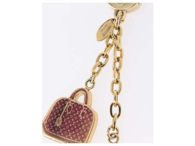 LOUIS VUITTON Llavero Icónico Charm metal Rojo Negro LV Auth LNZ441 Roja - vista 10