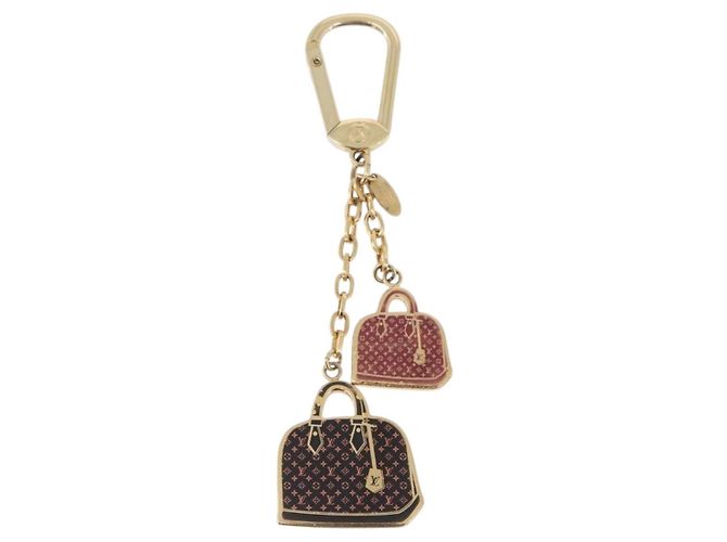 LOUIS VUITTON Llavero Icónico Charm metal Rojo Negro LV Auth LNZ441 Roja - vista 13