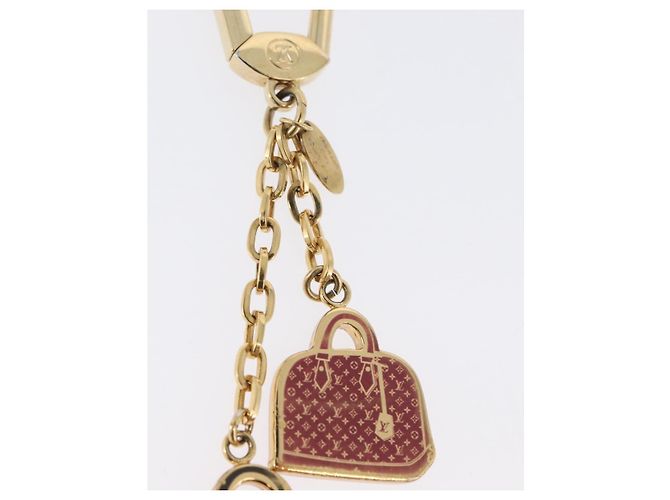 LOUIS VUITTON Llavero Icónico Charm metal Rojo Negro LV Auth LNZ441 Roja - vista 4