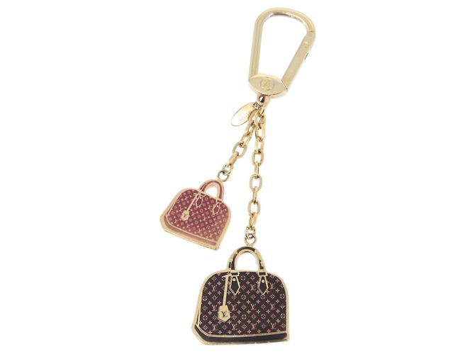 LOUIS VUITTON Llavero Icónico Charm metal Rojo Negro LV Auth LNZ441 Roja - vista 7
