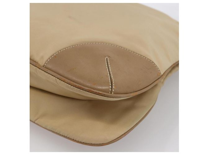 PRADA Schultertasche Nylon Beige Silber Authentisch hk3534 - Ansicht 17