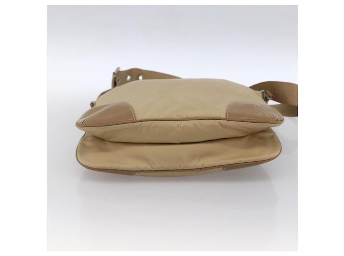 PRADA Schultertasche Nylon Beige Silber Authentisch hk3534 - Ansicht 5