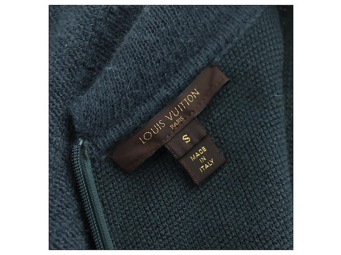 LOUIS VUITTON Tops Lana Nylon Gris LV Auth 158591M Castaño - vista 13