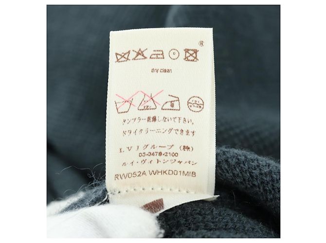 LOUIS VUITTON Tops Lana Nylon Gris LV Auth 158591M Castaño - vista 16