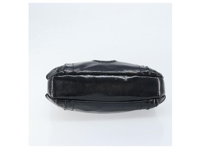 Borsa a mano Gancini in pelle nera e argento di Salvatore Ferragamo Auth BA10955 Nero - vista 5