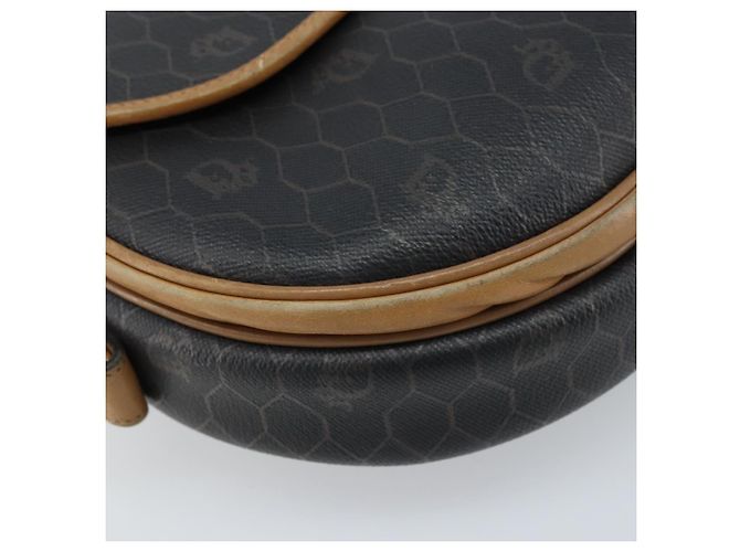 Borsa a spalla in tela a nido d'ape PVC nera e oro Christian Dior Auth ka2973 Nero D'oro - vista 11