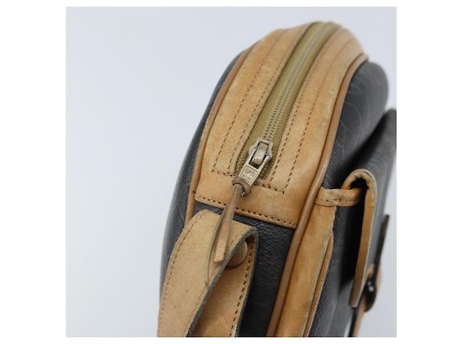Borsa a spalla in tela a nido d'ape PVC nera e oro Christian Dior Auth ka2973 Nero D'oro - vista 15
