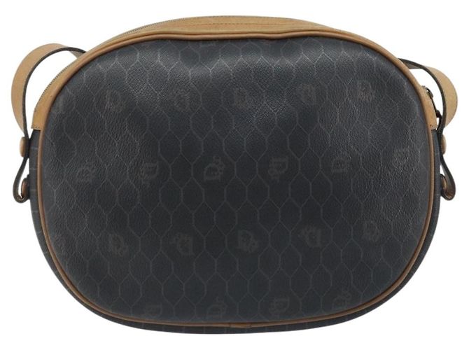 Borsa a spalla in tela a nido d'ape PVC nera e oro Christian Dior Auth ka2973 Nero D'oro - vista 3