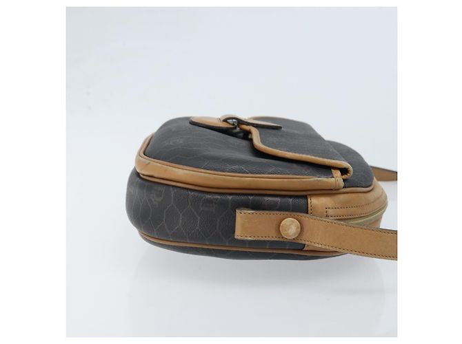 Borsa a spalla in tela a nido d'ape PVC nera e oro Christian Dior Auth ka2973 Nero D'oro - vista 4