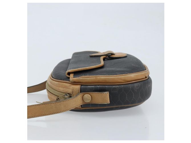 Borsa a spalla in tela a nido d'ape PVC nera e oro Christian Dior Auth ka2973 Nero D'oro - vista 5
