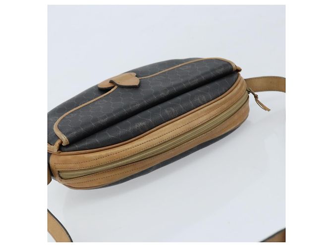 Borsa a spalla in tela a nido d'ape PVC nera e oro Christian Dior Auth ka2973 Nero D'oro - vista 6