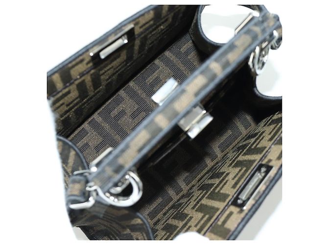 Borsa FENDI x FRGMT x POKMON Zucca Peek A Boo Dratini 2way Marrone Auth 167065SM - vista 10