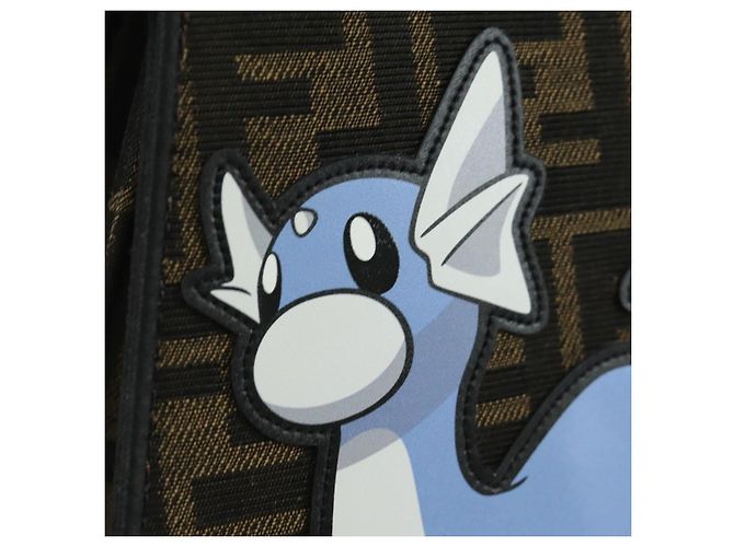 Borsa FENDI x FRGMT x POKMON Zucca Peek A Boo Dratini 2way Marrone Auth 167065SM - vista 21